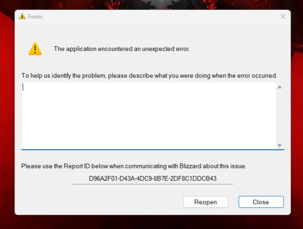 Even after two #Diablo4 updates today, the disconnects are still intense. I’ve been playing since the Betas without issue, but now the game totally despises my PC. It’s a shame, and I have sympathy for anyone else who’s in the same predicament.

<a href="/Diablo/">Diablo</a> #Diablo #VesselofHatred