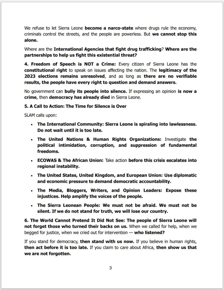 Queenmaggie1983's tweet photo. SLAM Press Release Updates!
@Unitednations @USEmbFreetown @usdepartofstate @EuropeanUN @UnitedKingdom https://t.co/NL1K2LGuL2