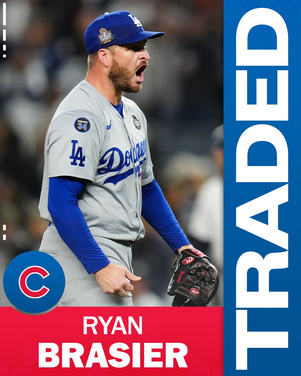 MLBNetwork's tweet photo. The Cubs are reportedly acquiring RHP Ryan Brasier. https://t.co/G2eAbysTeH