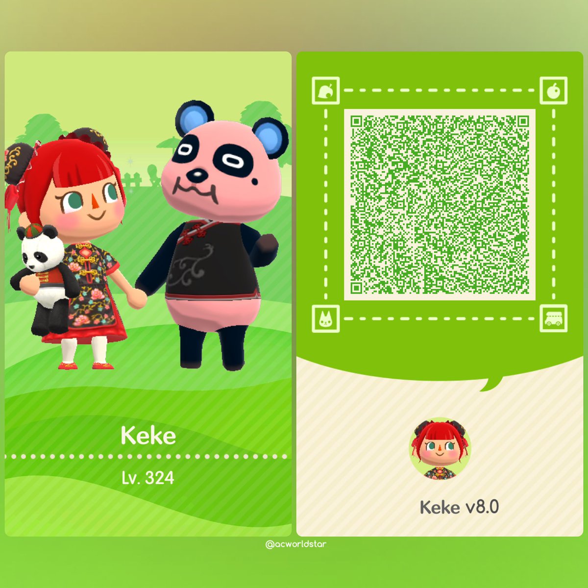 ACWorldstar's tweet photo. Camper Card v8 w/ Chow
Continuing Lunar New Year vibes 

🌟 Check this thread for my other #CamperCards to collect animal stickers. 
#pocketcamp #campercard #acpcc #animalcrossingchow #animalcrossing #acpc #ACPCKeke #acworldstar #PocketCampComplete https://t.co/ARnLCeuoNX
