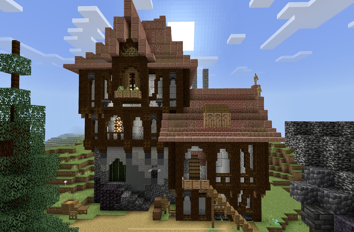 CBr2F2's tweet photo. A medieval house on the hilltop

#Minecraft #Minecraftbuilds #minecraft建築コミュ https://t.co/2WfTuHIhhA