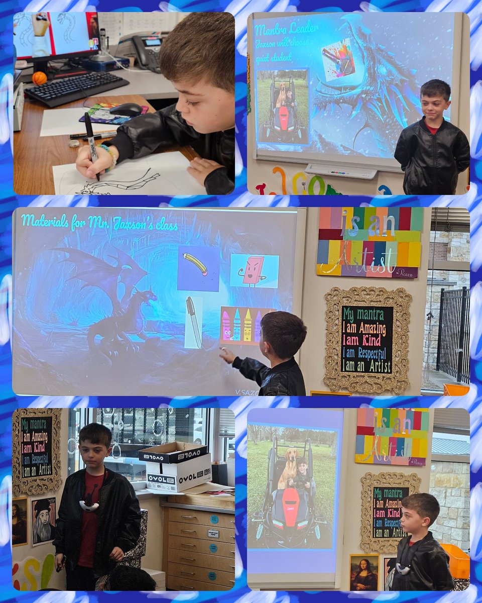 Art teacher's of the day PTA auction winners.  <a href="/BryantElem/">Bryant Elementary</a> #bengalpride