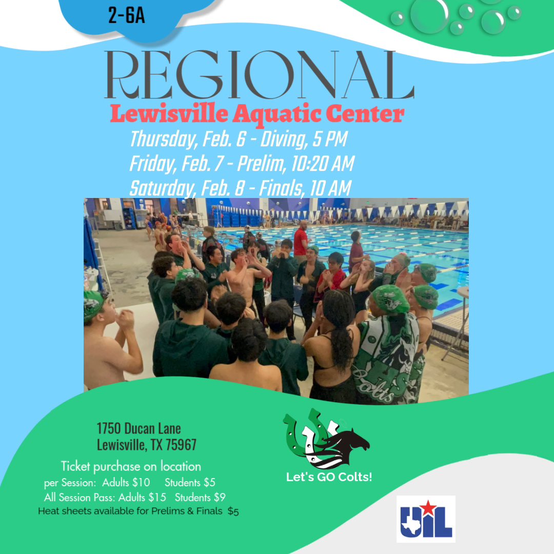 coltswim's tweet photo. Come and join in on the actions at the Regional. Good Luck, Colts! Go and make waves! https://t.co/weBKymt5CB