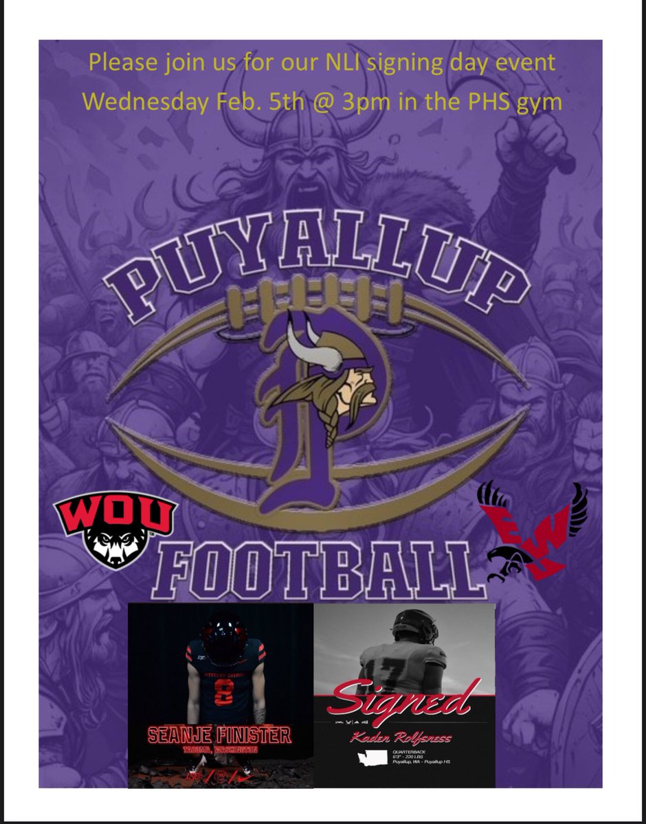 Please join us tomorrow February 5th @ 3pm in the PHS gym as we celebrate our student athletes as they sign there NLI to there colleges of choice! #GoViks