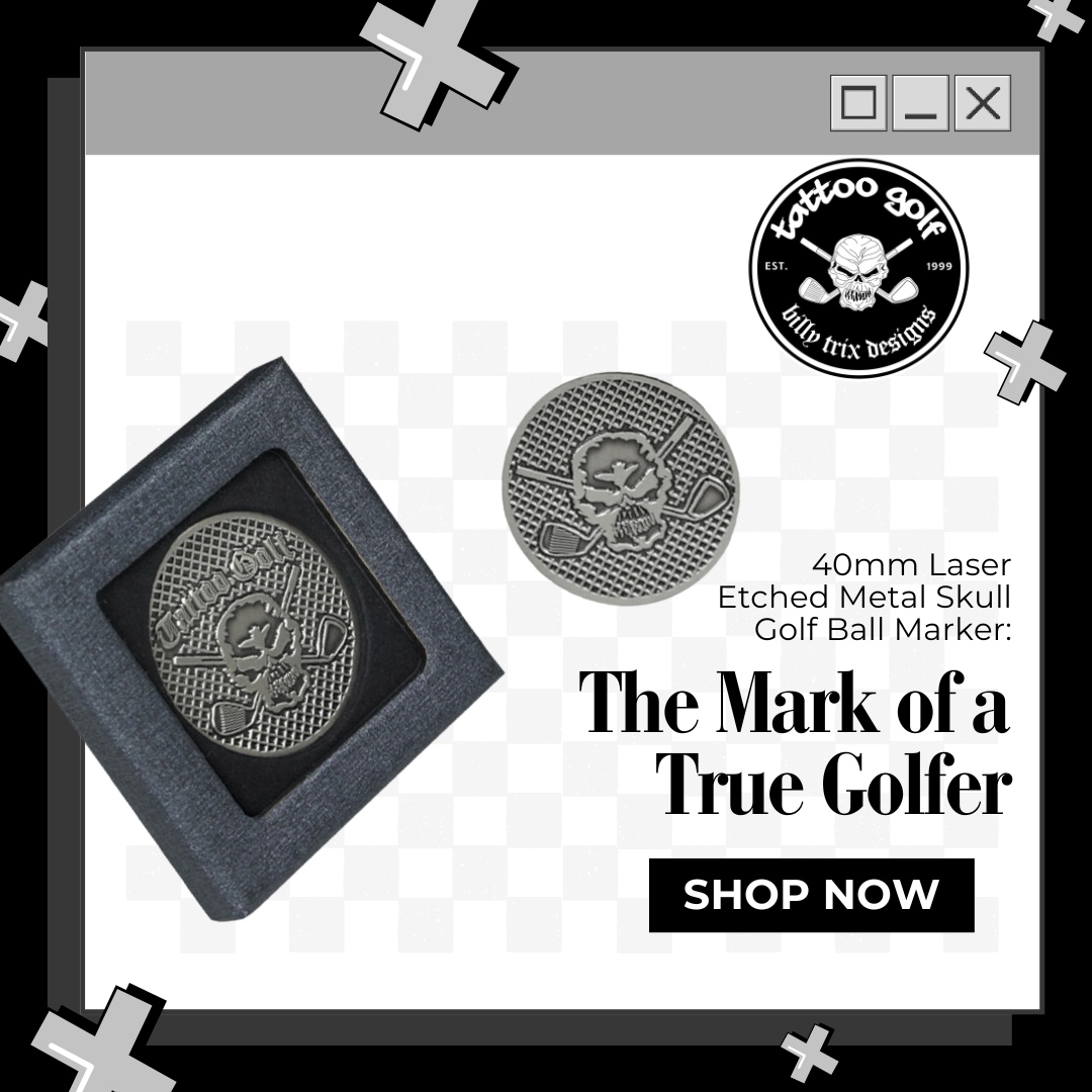 As you line up your putt, it’s important to feel solid in both your technique and your gear. The 40mm Laser Etched Metal Skull Golf Ball Marker ensures that you stay grounded with every shot. Crafted from durable metal and featuring the bold Skull and Crossing Clubs emblem, th...