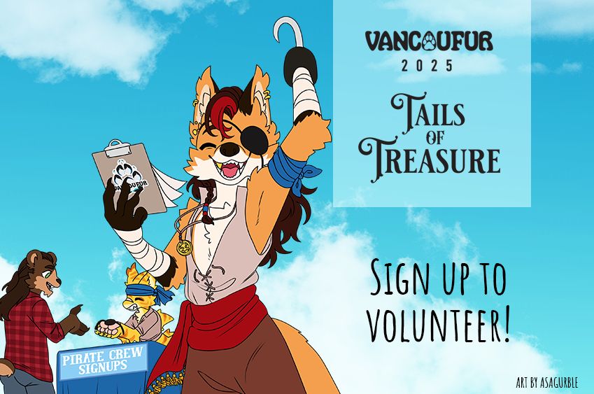 Are you passionate about making a difference? Getting involved in the furry community? Why not volunteer with #VF2025 and earn some sweet rewards!!! X marks the spot here buff.ly/40NtHsq