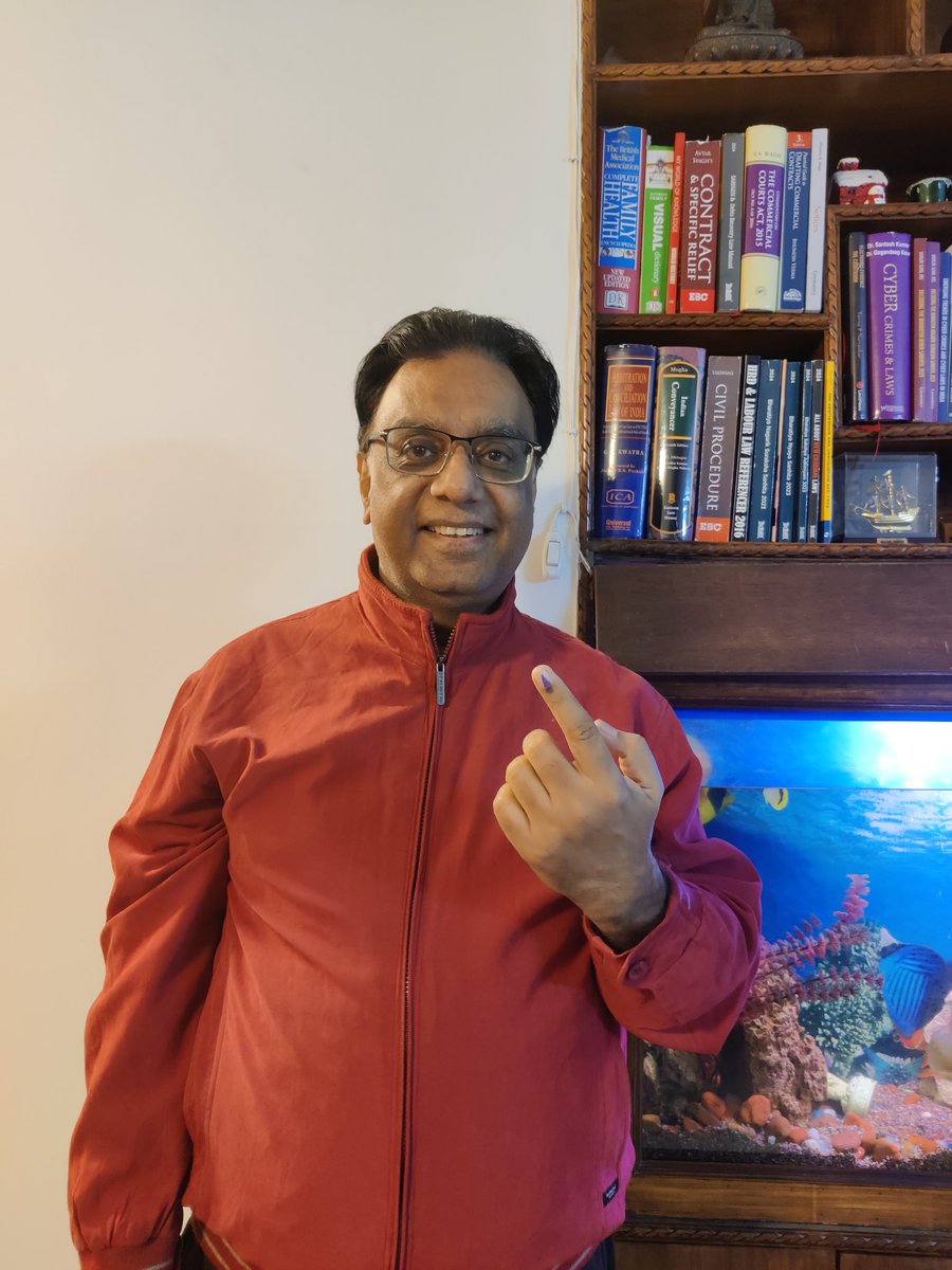 TechLawyerAjay's tweet photo. Casted my vote for Delhi Assembly 2025
#DelhiElections2025 #Democracy #India #ElectionCommission #VOTE https://t.co/v8umfXAbz9