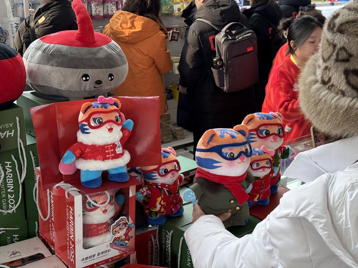 iChongqing_CIMC's tweet photo. 🎙️Check out the Asian Winter Games Main Press Centre right away! 🎉 Mascots, stores, a wide array of souvenirs, and intangible cultural heritage are all here👇#AsianWinterGames #MediaVillage #CulturalGems https://t.co/gAOHiGhcpi