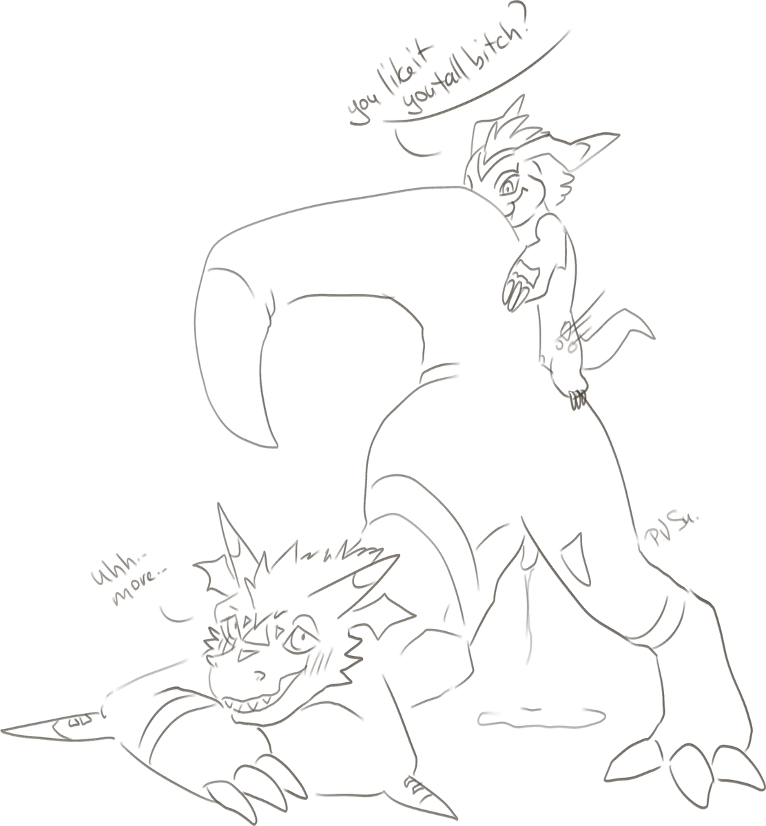 little 3 minutes sketch
Gom railing growlmon >:3
