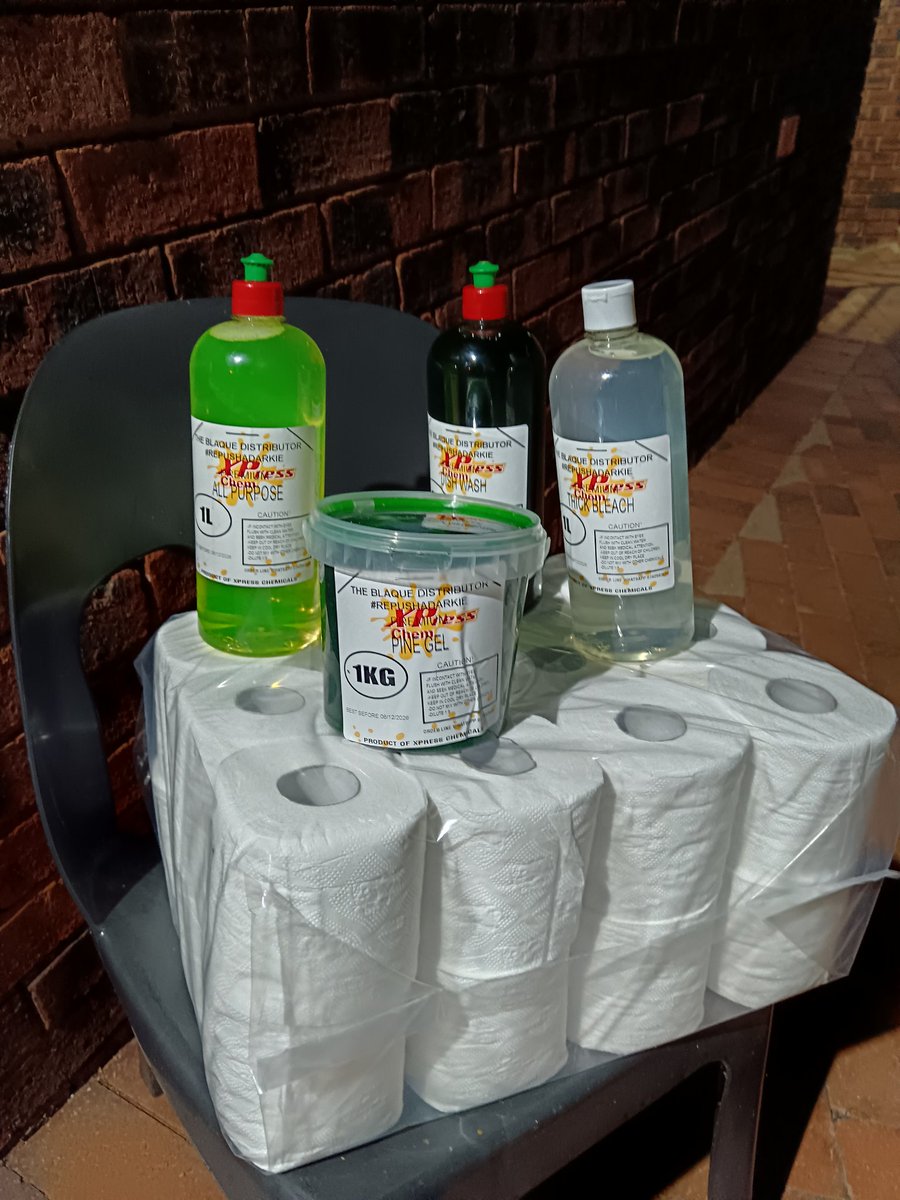 Black south Africans contact me or <a href="/theblaquedistr/">The Blaque Distributor</a> if you want fmcg and more
1. Toilet paper R155
2. Cleaning pack R175
3. TLK Oud fragrances starting from R495
wa.me/c/27742593656
0742593656
#repushadarkie
Let's work for our products to shine