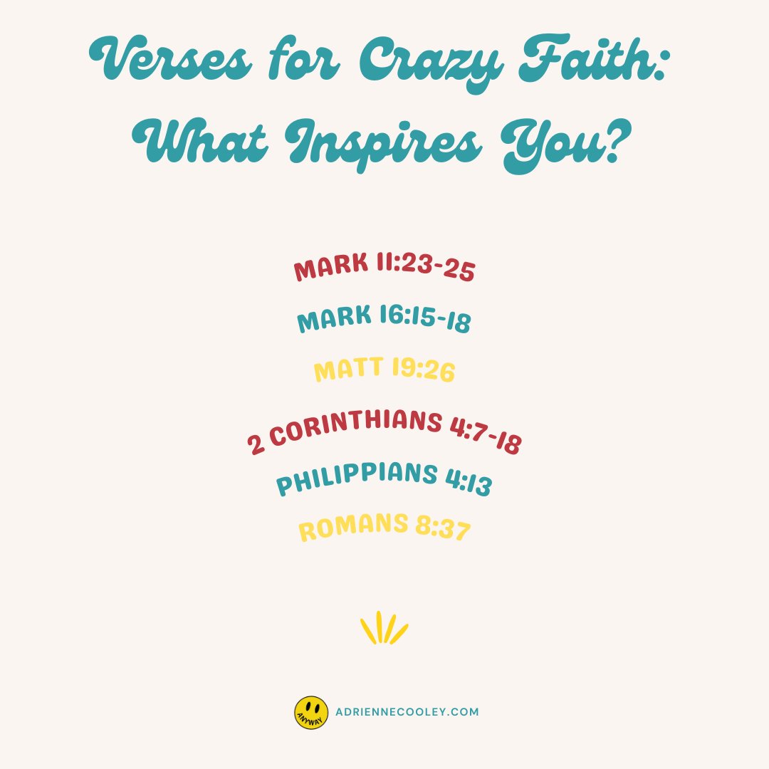 addiecooley's tweet photo. Crazy faith, here we come! 💥💫 There’s something about those verses that just make your heart go BOOM and your spirit jump up and shout! 🙌 So, what verses get you fired up to believe bigger, dream wilder, and walk in that unstoppable faith? Let’s get it, girls! 🔥 https://t.co/NHw14oaDCx