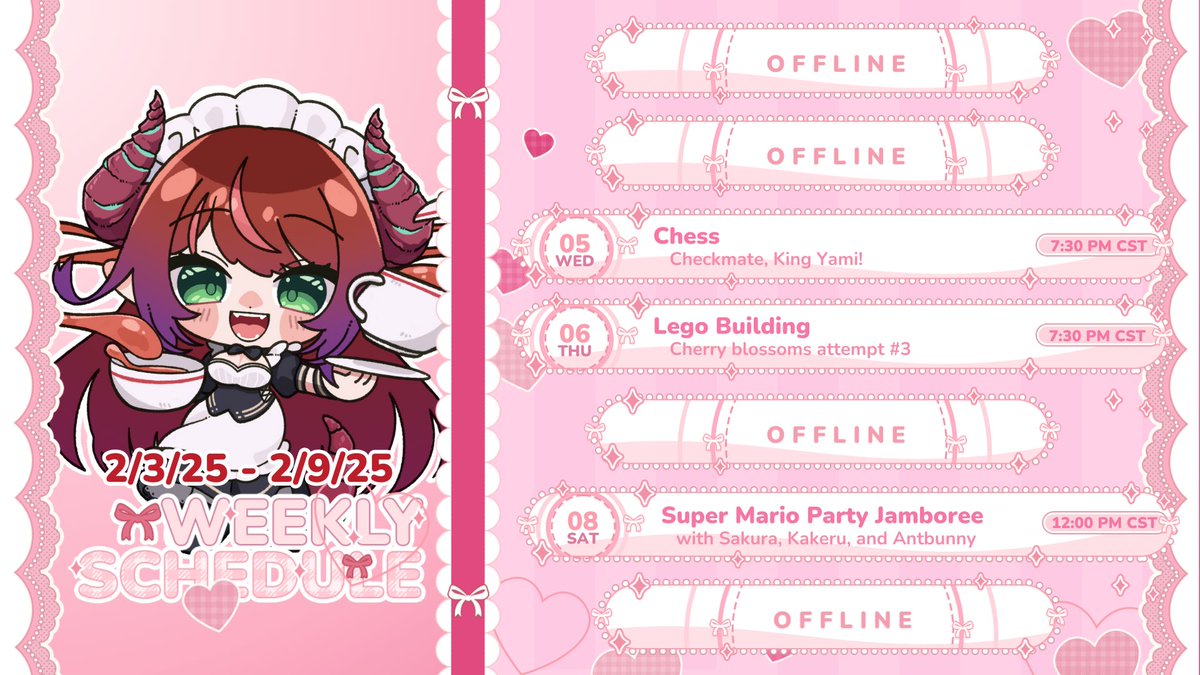 Looking forward to some fun streams for the rest of this week! Hope to see you there 🐉🧁
twitch.tv/CrimsonKeep_VT
#VTuber #ENVTuber