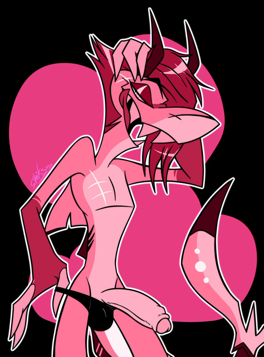 Shark in a speedo~  💚

Made a Vday themed one just for fun too 💖

#HelluvaBoss #HelluvaBossChaz #ChazwickThurman #ChazHelluvaBoss #ChazThurman #Chaz #HelluvaBossFanart #HelluvaBossNSFW