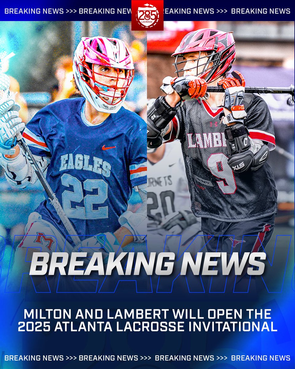 As part of our ongoing effort to grow the game, we're thrilled to announce that Milton and Lambert High School will kick off this year's Atlanta Lacrosse Invitational 🍑

🗓️ March 1 
📍 Bobby Dodd Stadium at Hyundai Field
⏰ 9 AM ET