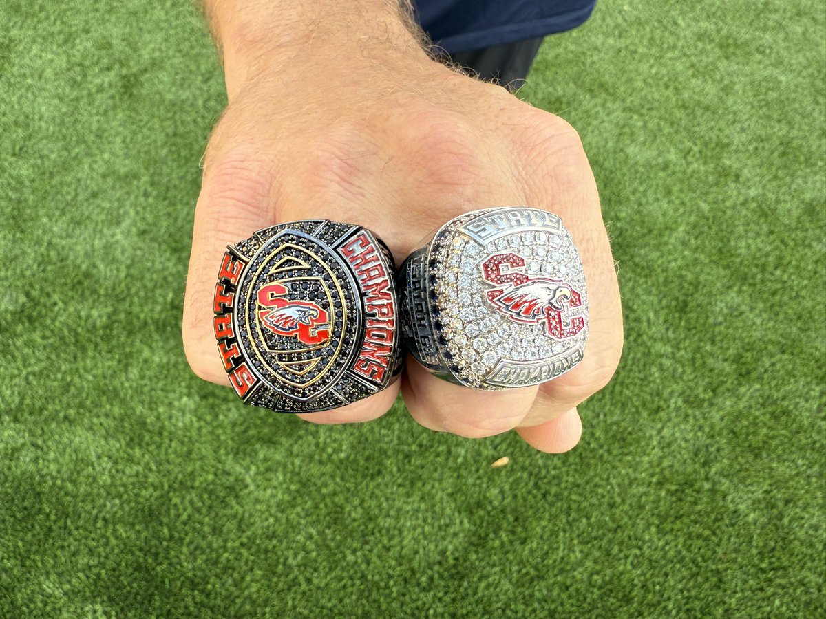 <a href="/Athletics_SCA/">SCA Eagles</a> championship rings came in today. What a journey. God is good. 💍💍🦅