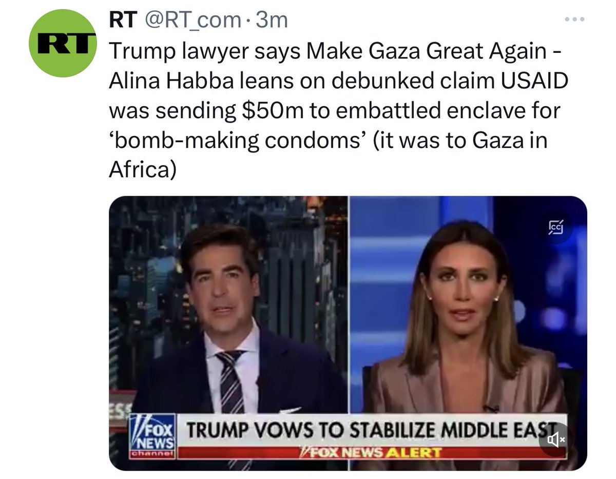 JuliaDavisNews's tweet photo. I’ve lived long enough to see RT fact check Alina Habba. https://t.co/GW2JYhaEw0