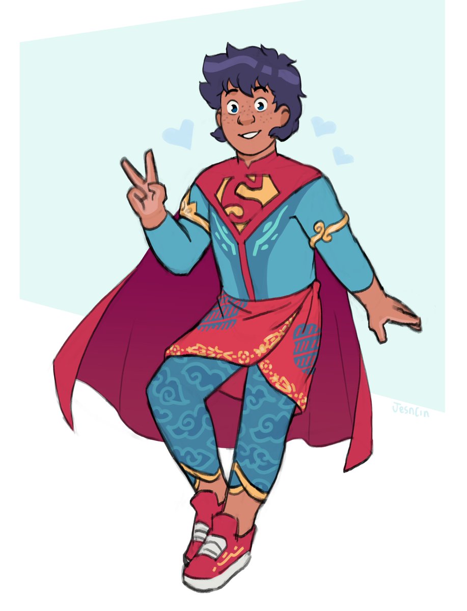 There's this indo author who does dc fanart where they made lois lane and jon kent indo
#Superman