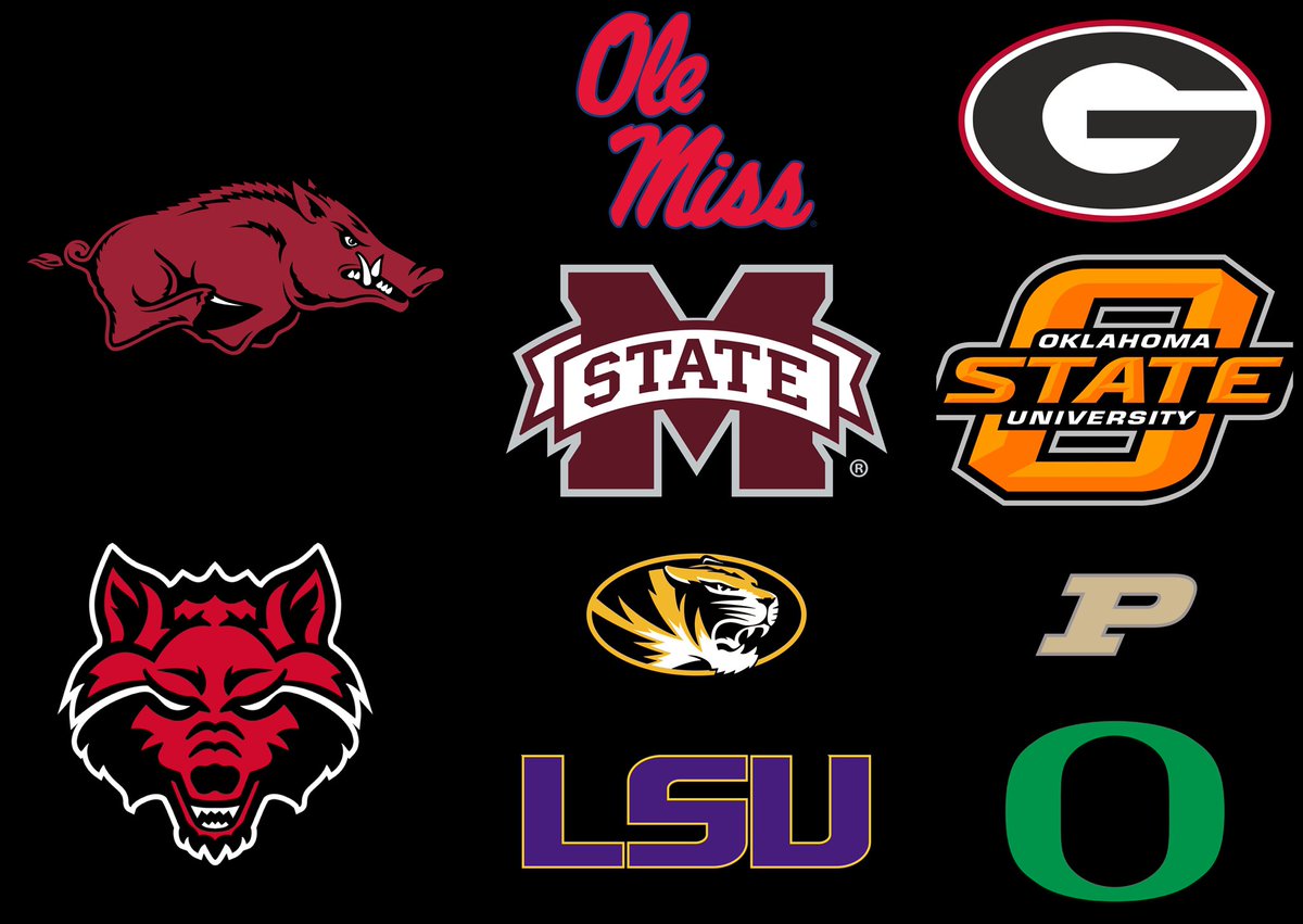 Katon Hill (@coachkhill34) on Twitter photo Thank you to these schools that visited <a href="/CrossCountySD/">Cross County Schools</a> over the last few weeks during the recruiting contact period!#RecruitTheCounty 🔵⚪️🦅⚡️
<a href="/RazorbackFB/">Arkansas Razorback Football</a> <a href="/AStateFB/">Arkansas State Football</a> <a href="/OleMissFB/">Ole Miss Football</a> <a href="/HailStateFB/">Mississippi State Football</a> <a href="/MizzouFootball/">Mizzou Football</a> <a href="/LSUfootball/">LSU Football</a> <a href="/GeorgiaFootball/">Georgia Football</a> <a href="/CowboyFB/">OSU Cowboy Football</a> <a href="/BoilerFootball/">Purdue Football</a> <a href="/oregonfootball/">Oregon Football</a> Thank you to these schools that visited <a href="/CrossCountySD/">Cross County Schools</a> over the last few weeks during the recruiting contact period!#RecruitTheCounty 🔵⚪️🦅⚡️
<a href="/RazorbackFB/">Arkansas Razorback Football</a> <a href="/AStateFB/">Arkansas State Football</a> <a href="/OleMissFB/">Ole Miss Football</a> <a href="/HailStateFB/">Mississippi State Football</a> <a href="/MizzouFootball/">Mizzou Football</a> <a href="/LSUfootball/">LSU Football</a> <a href="/GeorgiaFootball/">Georgia Football</a> <a href="/CowboyFB/">OSU Cowboy Football</a> <a href="/BoilerFootball/">Purdue Football</a> <a href="/oregonfootball/">Oregon Football</a>