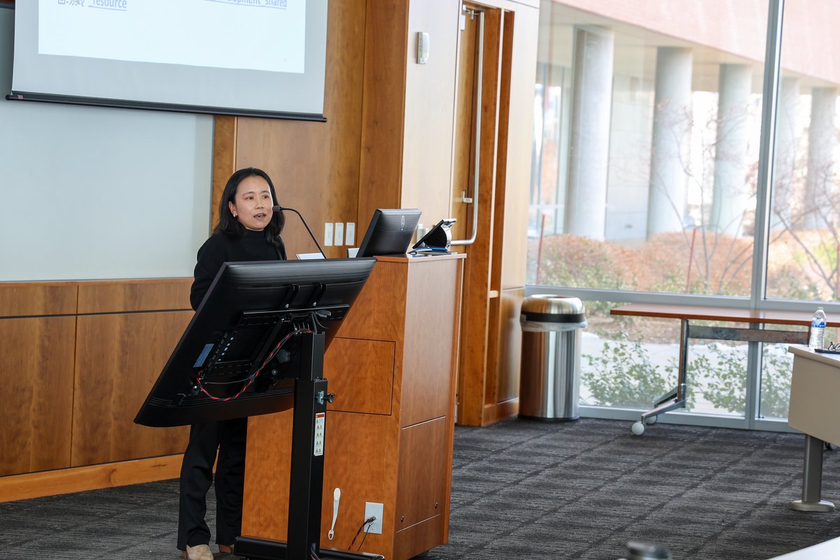 CUPharmacy's tweet photo. The Center for Drug Discovery hosted a Lunch and Learn today, featuring our own Qiong Zhou and Julie Conkright-Fingham from #Promega. They covered target engagement and new technology in the drug discovery space. Thanks for the collaboration and educational experience! https://t.co/XdsXWVF0Db