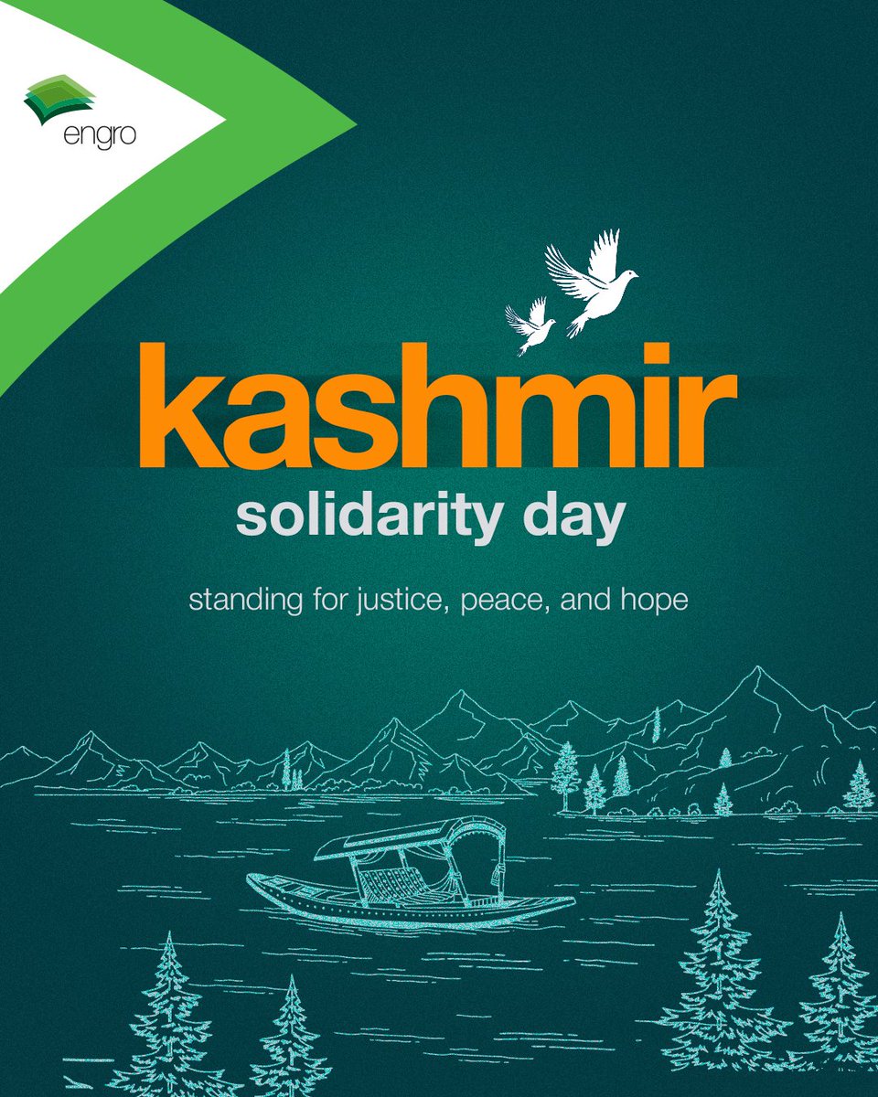 Standing in solidarity with the people of Kashmir, with hope and unwavering support. May their resilience inspire unity and compassion in us all.

#Engro #ENablingGRowth #KashmirDay