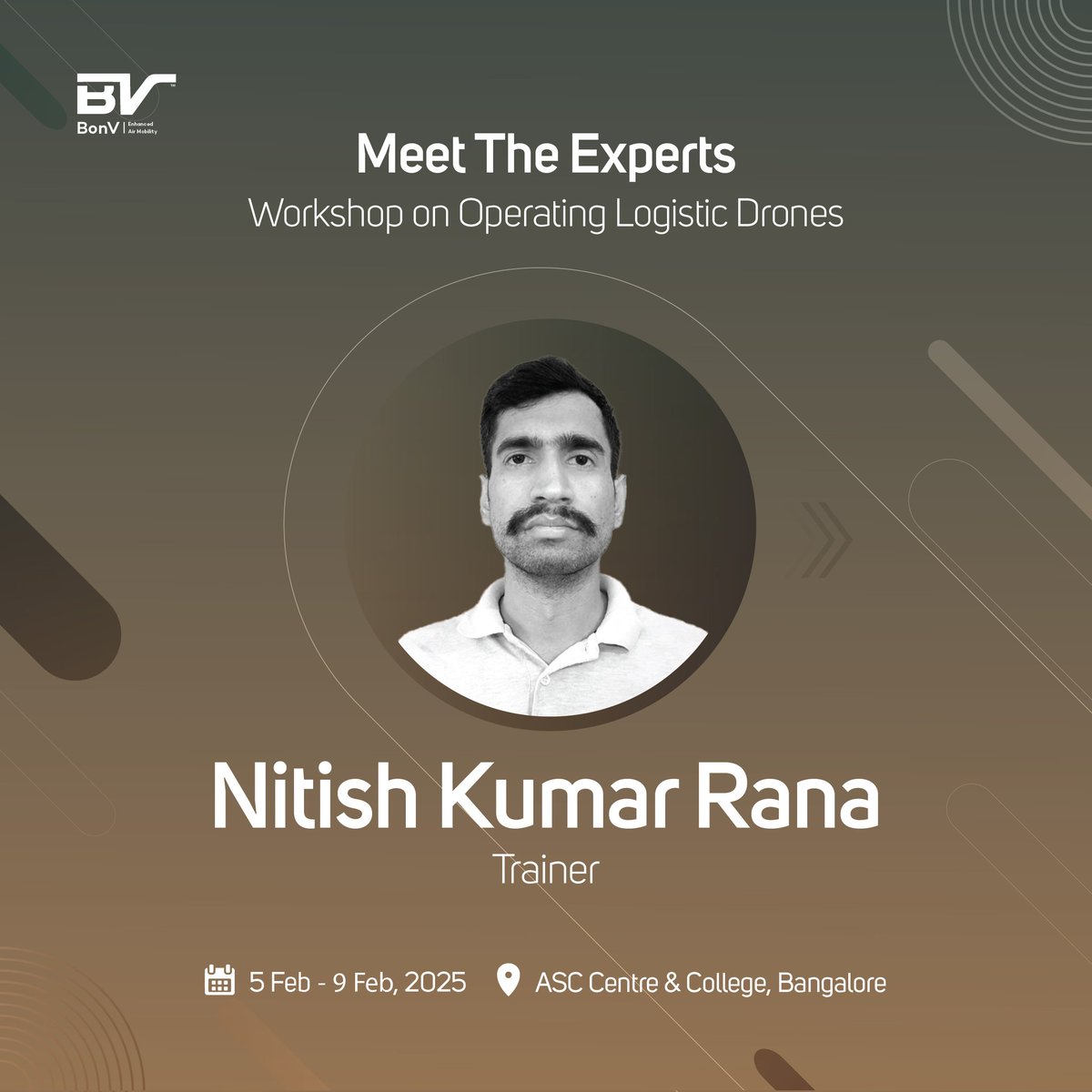 BONVCommunicat1's tweet image. Meet Nitish Kumar Rana, expert UAV pilot and trainer! 

With hands-on experience in UAV navigation and flight ops, he’s shaping the next generation of drone pilots. 

Excited for his insights at the workshop!

#bonvaero #workshop #aerialmobility #IndianArmy