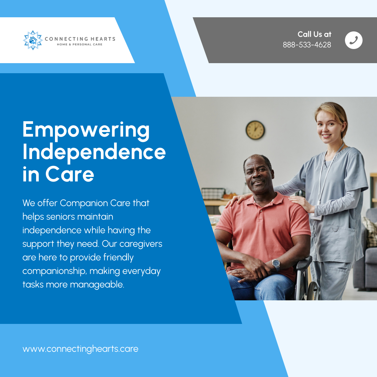 home_connecting's tweet photo. Independence and dignity are at the core of our mission. With Companion Care, we help your loved one live comfortably at home while remaining connected to the world around them. Let’s make life a bit easier together.

#PasadenaCA #HomeCare #CompanionCare #SeniorsSupport https://t.co/yMgS9opeZt
