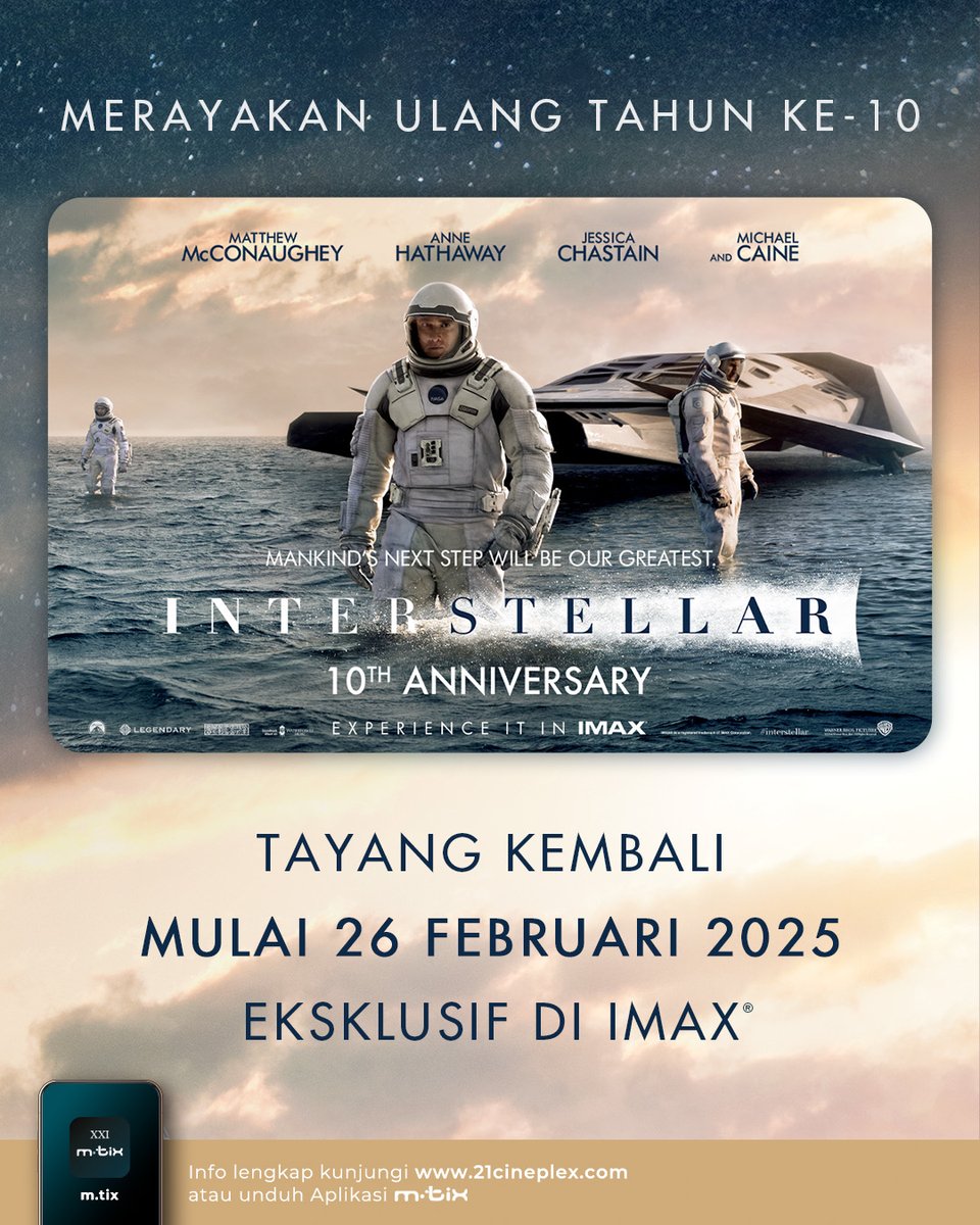 WatchmenID's tweet photo. Yang nanyain Interstellar, nih!

Iya, tayang kembali hanya di IMAX!

✨✨✨✨✨✨✨ https://t.co/7msKfkGFlI