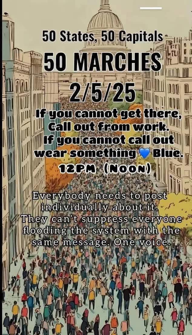 Arba_It's tweet image. Let’s go, ppl! #50states50capitals50Marches #Democracy #supportDemocracy #OneVoice