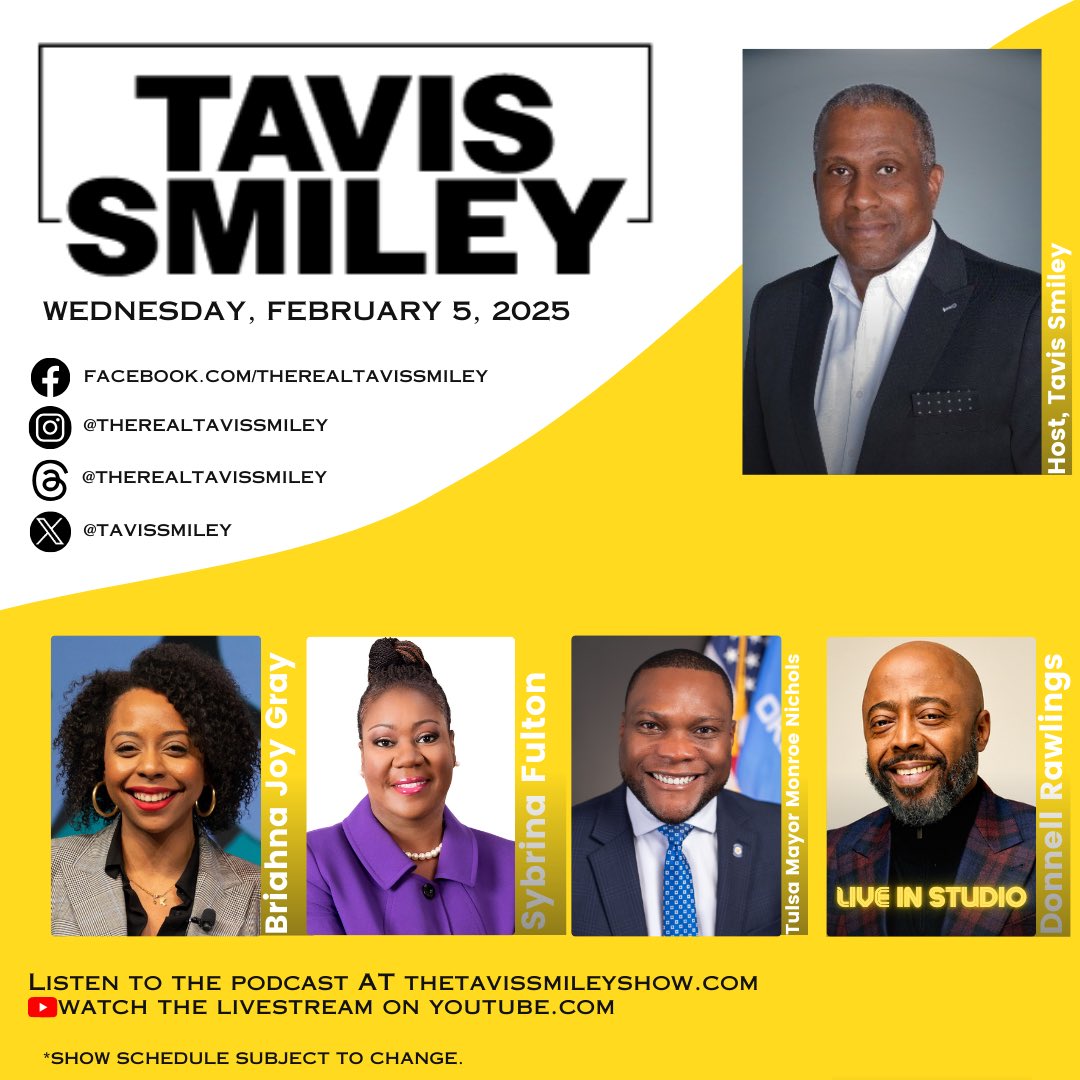 tavissmiley's tweet photo. #kbla1580 #unapologeticallyprogressive #tavissmileyshow #realtavissmileyshow #briahnajoygray #sybrinafulton #monroenichols #donnellrawlings #blackandmildtour #blackashcandle #davechappelle #trayvonmartin #riptrayvonmartin #tulsamayor #projectgreenwood #badfaith #badfaithpodcast https://t.co/13TfIQ0VjQ