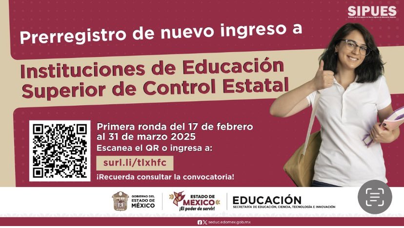 krisalidaV's tweet photo. @Sesyn_edomex @dbg_epoem @11bgsuper y Escuela preparatoria Oficial N. 182
Sabes que carrera elegir?
La Subsecretaria de Educación Superior y Normal, te invita a conocer carreras e instituciones como opción.
Si eres estudiante de tercer grado de preparatoria, es de tu interés. https://t.co/9MK50YSSex