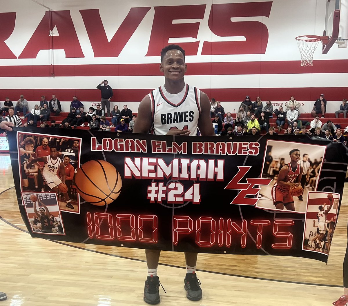 Congratulations to Nemiah Waugh for joining the Logan Elm 1,000 Point Club!