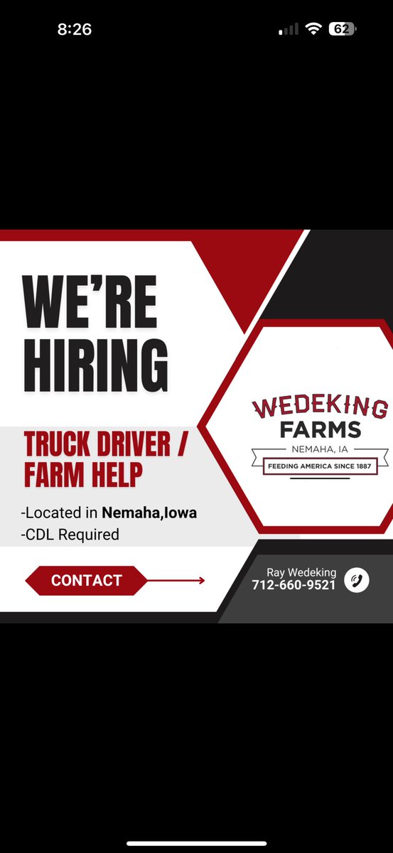 farminmostly's tweet image. If you or someone you know would be interested in farm work let me know!  We are looking for someone to help with field work, trucking, and maintenance.If you can’t go more than eight minutes without making a tictok or snap chat this job is not for you!Housing available close by.
