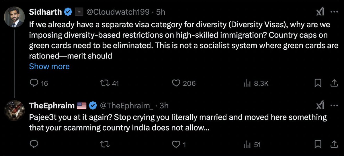 Cloudwatch199's tweet image. When I pointed out that Iranian individuals are aggressively involved in foreign-funded propaganda against H-1B visas and skilled immigration, everyone attacked me.

This is the eighth mask-off account I have exposed. This person has an American flag in their username and an…