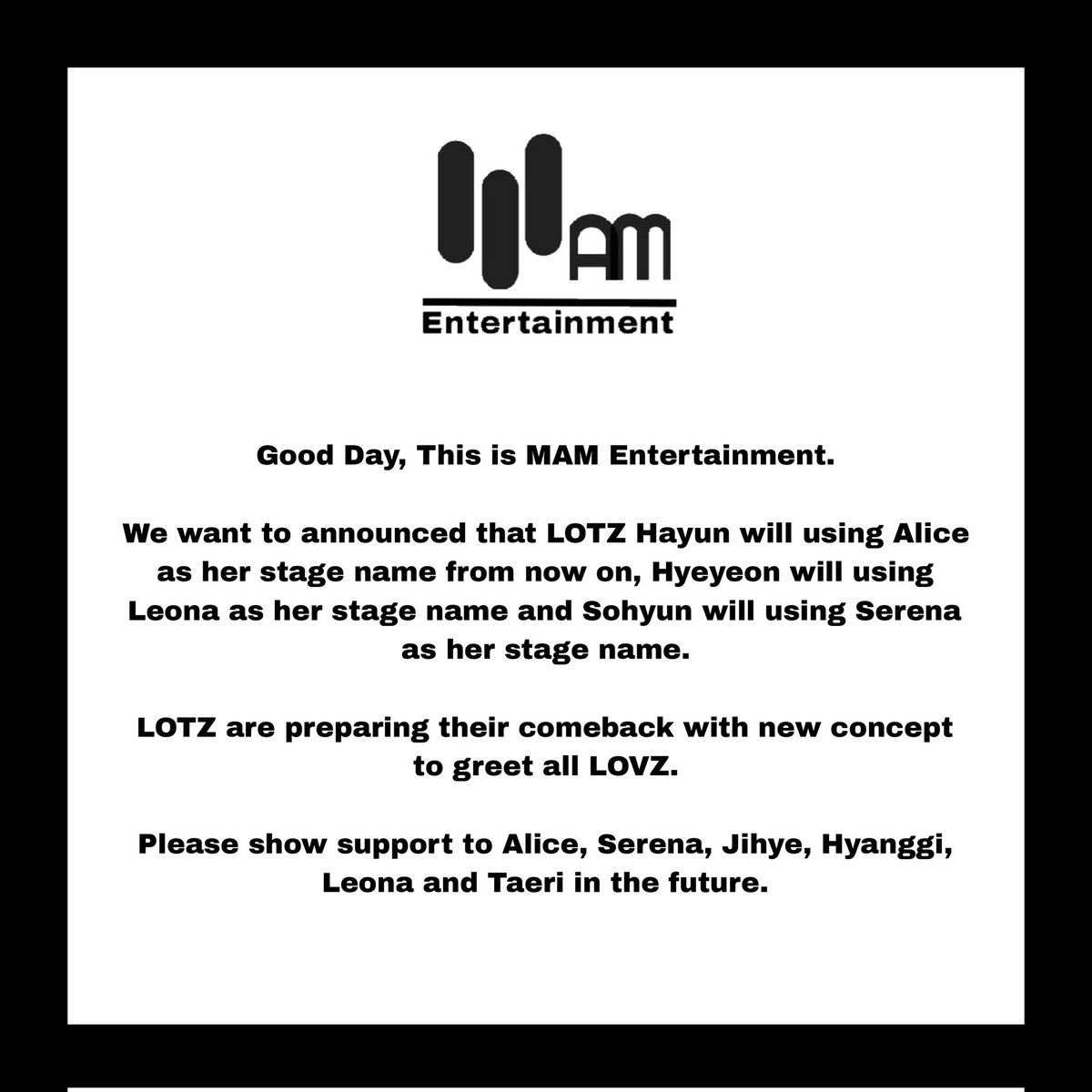 MAM ENTERTAINMENT tweet media