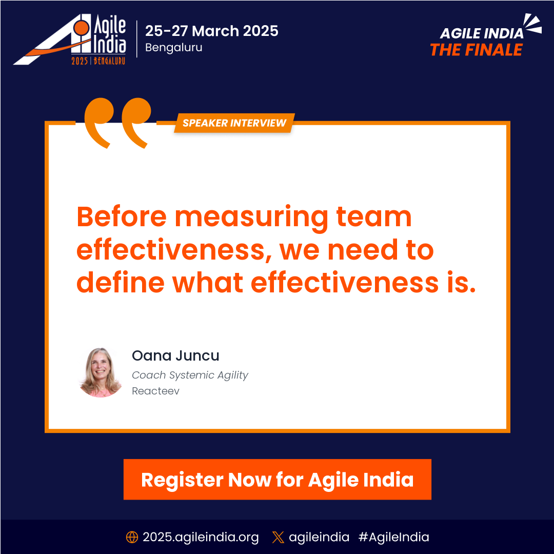 Agile India (@agileindia) on Twitter photo .<a href="/ojuncu/">Oana Juncu</a>: "Before measuring team effectiveness, we need to define what effectiveness is. My definition: deliver products that make the life of the user better." Read more: confengine.com/conferences/ag… #AgileIndia .<a href="/ojuncu/">Oana Juncu</a>: "Before measuring team effectiveness, we need to define what effectiveness is. My definition: deliver products that make the life of the user better." Read more: confengine.com/conferences/ag… #AgileIndia