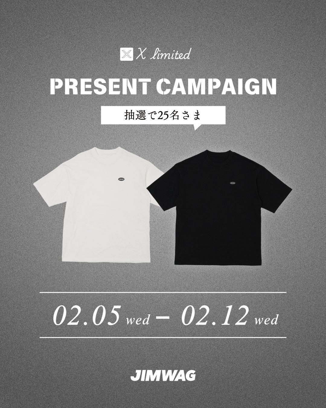 JIMWAG TADA no T-shirt / BLACK