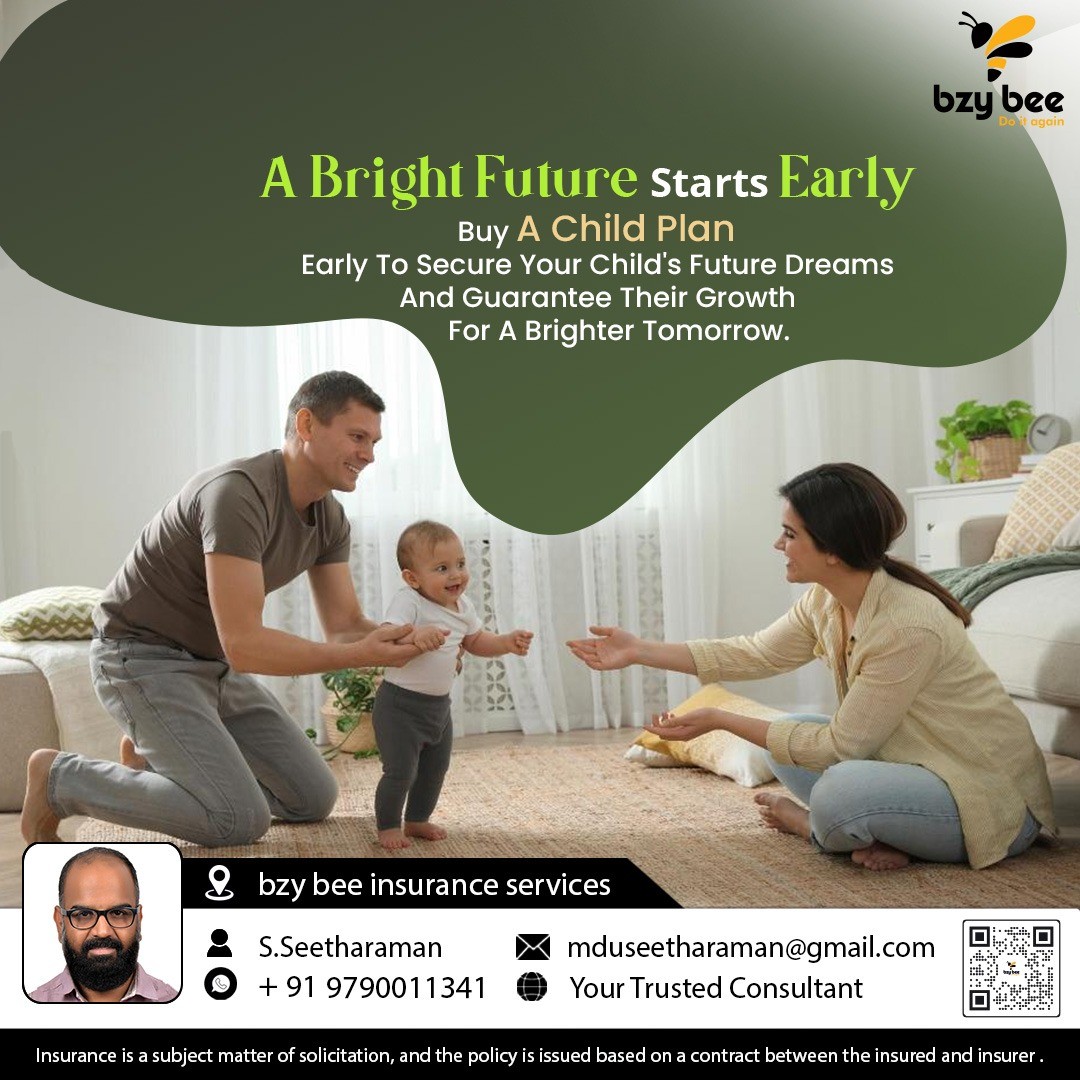 bzybeeinsurance's tweet image. A Bright Future Starts Early

Invest in your child's dreams today with our comprehensive child plan. Secure their growth and pave the way for a brighter tomorrow. Start early, because their future deserves the best care and protection. 🌟

#ChildPlan #SecureFuture
