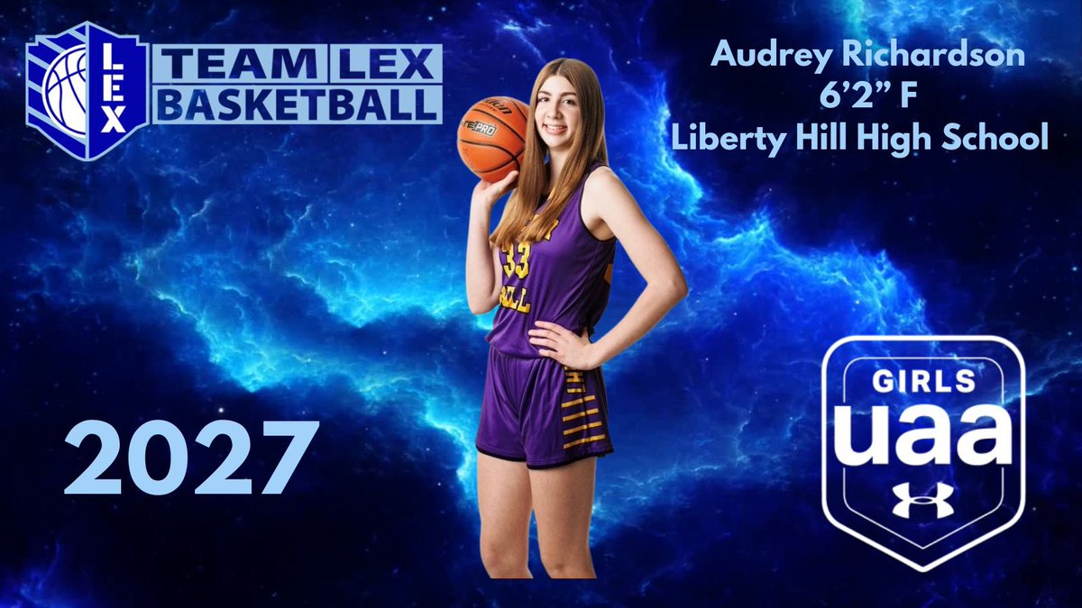 Team Lex Basketball (@teamlexhoops) on Twitter photo Team Lex Nation would like to welcome 2027 Audrey Richardson ๐ช๐ช๐ช <a href="/arichardson2027/">Audrey Richardson</a> from Liberty Hill High School to our 16U GUAA family.
<a href="/PBRhoops/">Premier Basketball</a>
<a href="/SelectEventsBB/">Select Events Basketball</a>
<a href="/UAbasketball/">Under Armour Basketball</a>
<a href="/bballjkey/">Jason Key</a>
<a href="/ShaneLaflin/">Shane Laflin</a>
<a href="/UANextGHoops/">Girls UAA</a>
<a href="/joeysimmons23/">Joey Simmons</a>
<a href="/JrAllStarBB/">Jr. All-Star Girls Basketball</a>
<a href="/BasketballLone/">Gene Smith</a> Team Lex Nation would like to welcome 2027 Audrey Richardson ๐ช๐ช๐ช <a href="/arichardson2027/">Audrey Richardson</a> from Liberty Hill High School to our 16U GUAA family.
<a href="/PBRhoops/">Premier Basketball</a>
<a href="/SelectEventsBB/">Select Events Basketball</a>
<a href="/UAbasketball/">Under Armour Basketball</a>
<a href="/bballjkey/">Jason Key</a>
<a href="/ShaneLaflin/">Shane Laflin</a>
<a href="/UANextGHoops/">Girls UAA</a>
<a href="/joeysimmons23/">Joey Simmons</a>
<a href="/JrAllStarBB/">Jr. All-Star Girls Basketball</a>
<a href="/BasketballLone/">Gene Smith</a>