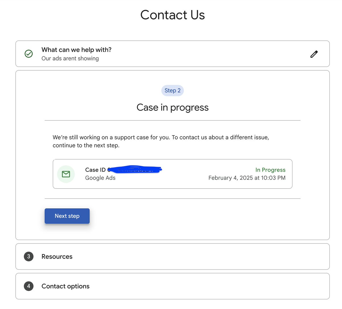 BeauBozett's tweet photo. Why can I only submit one support request at a time with @GoogleAds? One clients support ticket shouldn't interfere with me submitting a ticket for another. https://t.co/u3VwhGHN8m