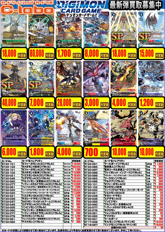 デジモンカード 買取情報】 デジカ最新弾「OVER THE X」買取リストに