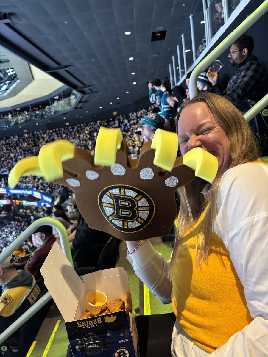 meaganmalaney's tweet photo. Finally made it. San Jose matinee game. The dream is to do this every week, but it’s a hike from Amherst. Oh and I got Covid. Worth it. #bruins #HockeyTwitter #nhl https://t.co/sqHfQtzGhz