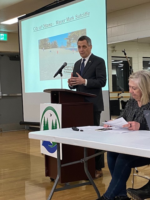 Over 300 people came  out to our #Greenspace town hall tonight.  We got big news from Mayor <a href="/_MarkSutcliffe/">Mark Sutcliffe</a>.  @Ottawacity will seek leave to appeal to the Supreme Court to continue to defend the 40% Agreement. Together we can #SaveOurKanataGreenspace!