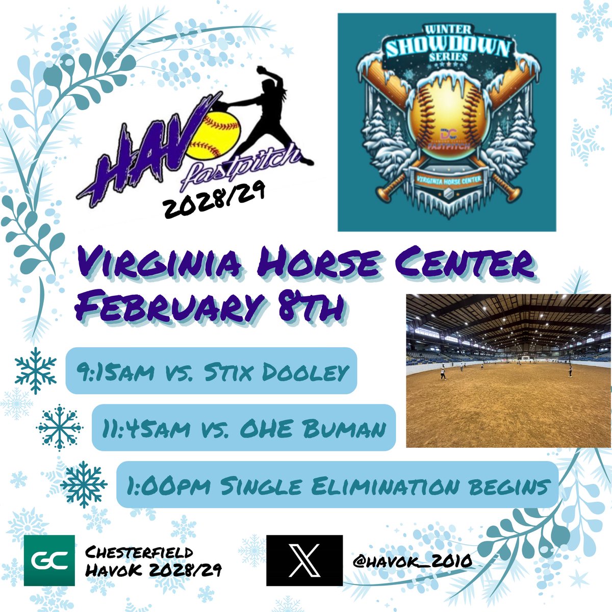 Our girls will be in action for the 1st time this year on Saturday!!  They are ready to go see how the pieces work together in game situations.  Let’s go cause HavoK!!  💜🖤