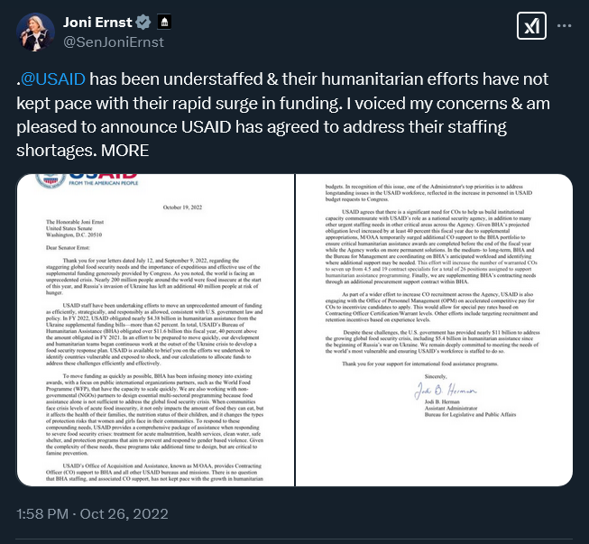 _Almaqah's tweet photo. From "USAID needs more staff" to "We need to shut USAID down" in two years. https://t.co/c43Abqw8ZB