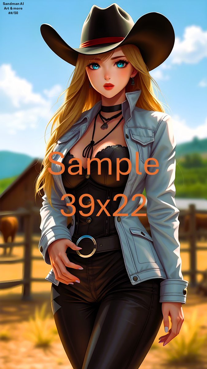 Sandmanaiart's tweet photo. #aiartist #AI #aiartgallery #aiartcommunity 

Western Collection
2 new items released today check them out here
https://t.co/W2P3z5VTee

Here is 1 item
Direct Link

AI Art 2113
https://t.co/DzGSgJMzDl

Patreon members get 5% off
https://t.co/lJl0HUoRj3 https://t.co/zmOHOlqZUL