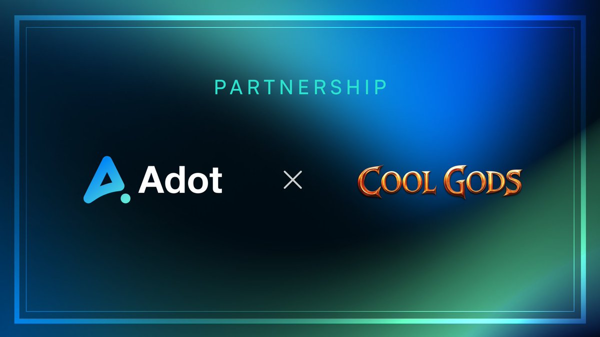 Excited to partner with <a href="/CoolGods_MOBA/">Cool Gods</a> 

1/5 🤝#Adot and #CoolGods will collaborate on marketing, including branding, community, content, and events while exploring potential synergies in technology and product innovation. AI-powered search meets GameFi—unlocking a new era of