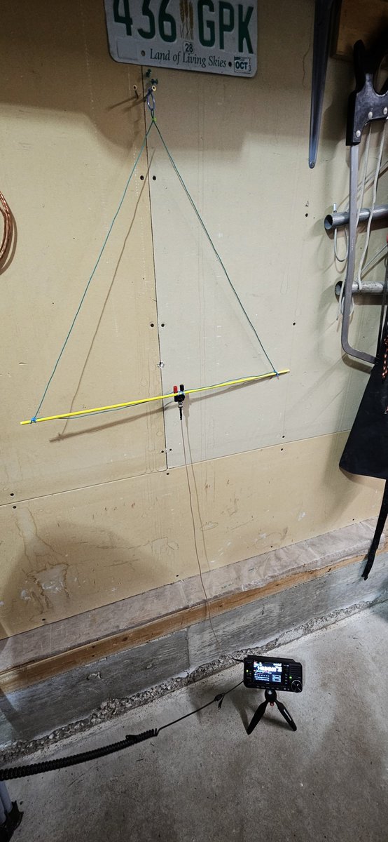 VE5REV's tweet photo. Revenge of the 2m #DeltaLoop! I tuned it up for our local repeater. Installed a fiberglass bottom frame piece and slapped it on the NanoVNA 👀 https://t.co/Uu5BO4yJcm