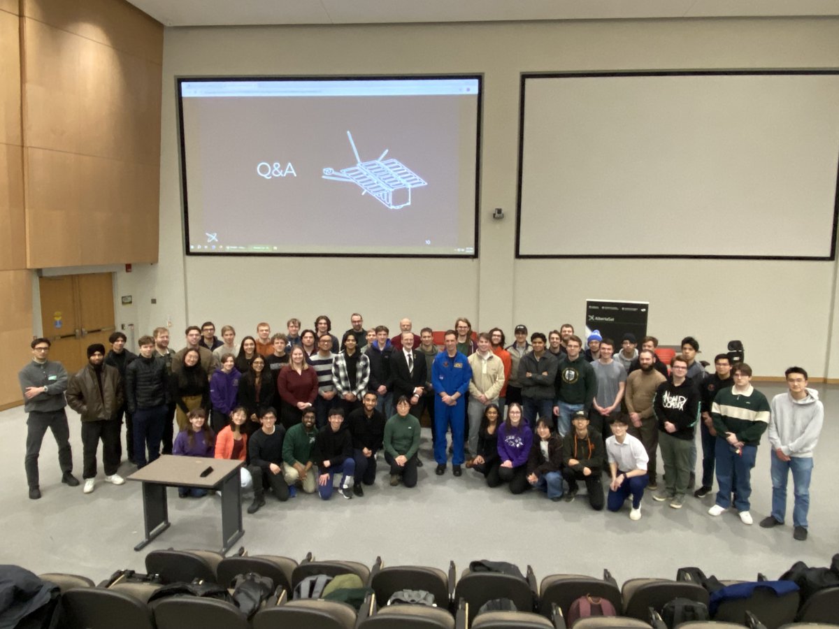 Joshua Kutryk (@astro_kutryk) on Twitter photo It was a real pleasure to talk with <a href="/AlbertaSat/">AlbertaSat</a>, the students of the <a href="/UAlberta/">University of Alberta</a>’s CUBICS team today.
Learn more about <a href="/csa_asc/">Canadian Space Agency</a>'s #CUBICS initiative: asc-csa.gc.ca/eng/satellites… It was a real pleasure to talk with <a href="/AlbertaSat/">AlbertaSat</a>, the students of the <a href="/UAlberta/">University of Alberta</a>’s CUBICS team today.
Learn more about <a href="/csa_asc/">Canadian Space Agency</a>'s #CUBICS initiative: asc-csa.gc.ca/eng/satellites…