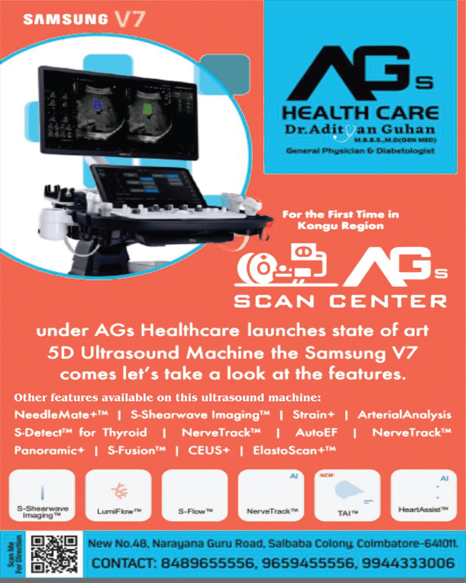 dinathanthi's tweet photo. நவீன '5D Ultrasound' ஸ்கேன் இயந்திரத்தை அறிமுகம் செய்த ஏ.ஜி.எஸ். ஹெல்த்கேர் நிறுவனம்!
#AGSHealthCare | #ScanMachine | #Advertisement https://t.co/BL9eWQ9OhH