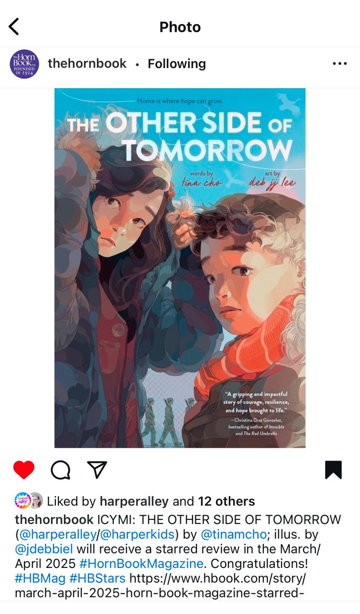 Tina Cho ⭐️🇰🇷✏️ (@tinamcho) on Twitter photo It's a 5th star for THE OTHER SIDE OF TOMORROW! Thank you, <a href="/HornBook/">The Horn Book</a> !@jdebbiel <a href="/HarperStacks/">HarperStacks 📚</a> #graphicnovel It's a 5th star for THE OTHER SIDE OF TOMORROW! Thank you, <a href="/HornBook/">The Horn Book</a> !@jdebbiel <a href="/HarperStacks/">HarperStacks 📚</a> #graphicnovel